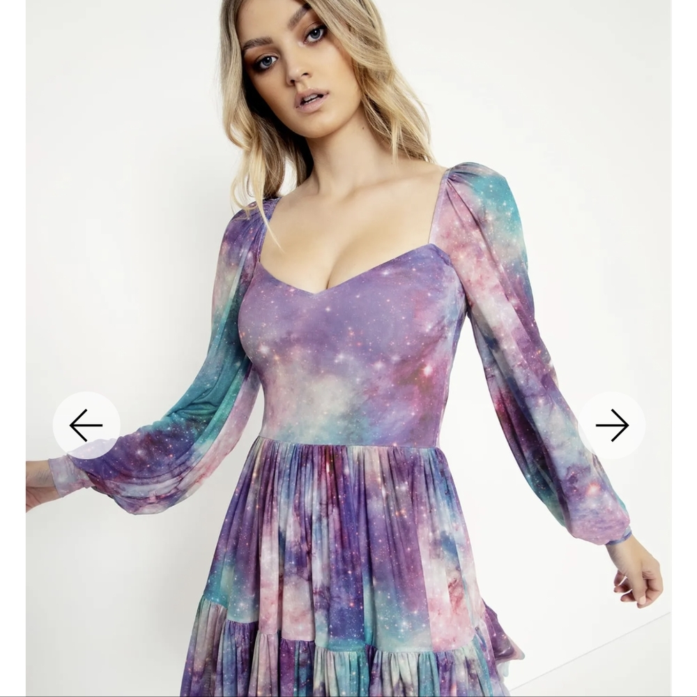 NWT Blackmilk Galaxy Fairyland Sweet Frill Dress Large